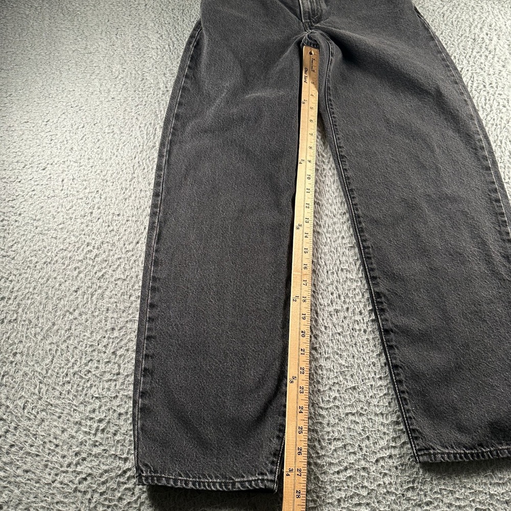 Levis Jeans Womens 25 Baggy Dad W25 L30 Black Washed High Rise‎ Straight Relaxed - Picture 9 of 16
